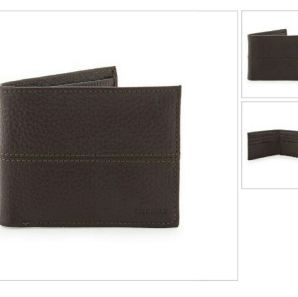 COLE HAAN Pebbled Leather Billfold